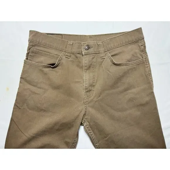 Levis 511 Men's Slim Fit Straight Leg Tan Denim Jeans - Size 35x26.5 - Picture 5 of 7